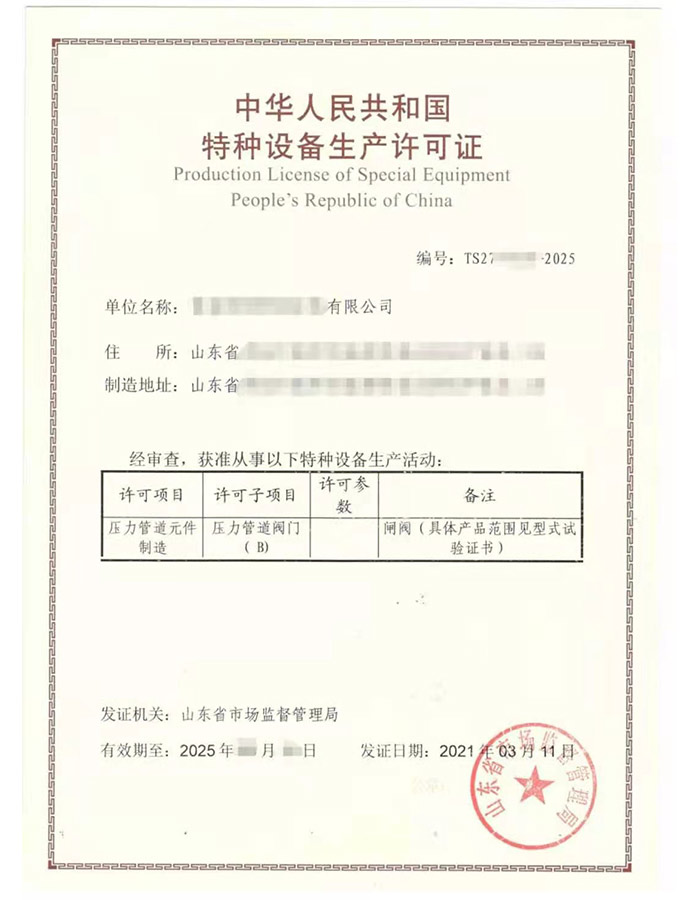 淄博金属阀门制造特种设备生产许可证取证代理